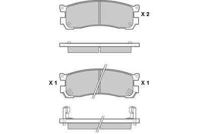 Комплект тормозных колодок, дисковый тормоз E.T.F. 12-1054 для MAZDA MPV