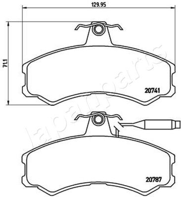 SET PLACUTE FRANA FRANA DISC JAPANPARTS PA0606AF 1