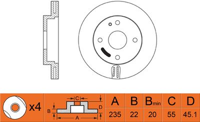 FIT FR0426V Тормозные диски  для MAZDA 323 F V (BA) 1.5 16V