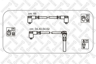 Комплект проводов зажигания STELLOX 10-38518-SX для FORD SCORPIO