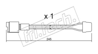 Styk ostrzegawczy, zużycie okładzin hamulcowych FRI.TECH. SU.072