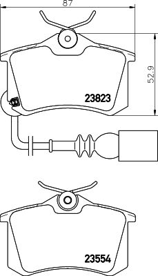 Комплект тормозных колодок, дисковый тормоз 8DB 355 010-781