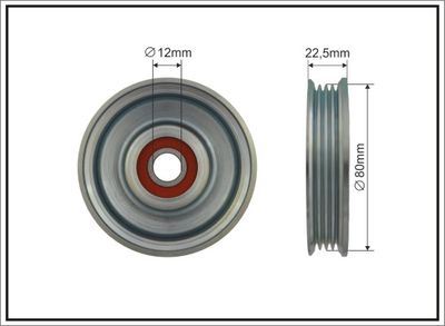 Deflection/Guide Pulley, V-ribbed belt 379-133