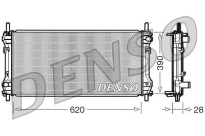 DENSO Kühler, Motorkühlung (DRM10102)
