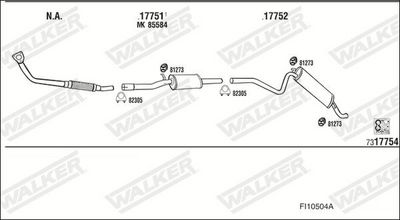 SISTEM DE ESAPAMENT WALKER FI10504A