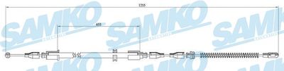 Тросик, cтояночный тормоз SAMKO C0545B для OPEL CORSA