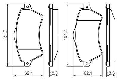 Brake Pad Set, disc brake 0 986 424 721