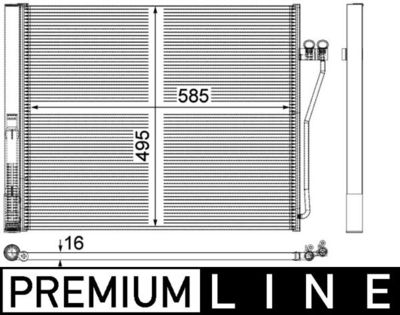 Condensor, airconditioning - AC568000P - MAHLE
