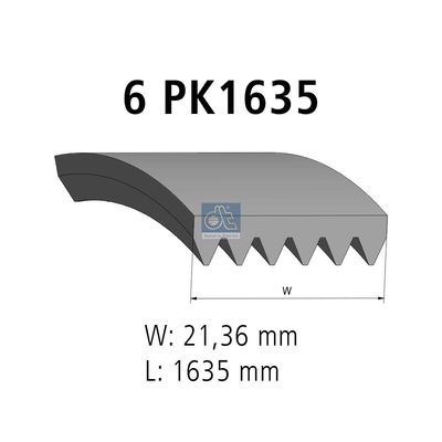 пистов ремък DT Spare Parts 11.12084