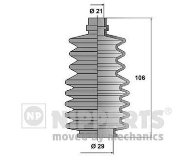 Комплект пыльника, рулевое управление NIPPARTS J2847008 для SUBARU REX