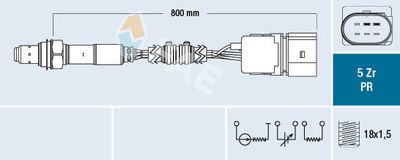 Лямбда-зонд FAE 75039 для LAMBORGHINI GALLARDO