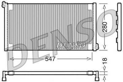 DENSO DCN09081 Радиатор кондиционера  для FIAT MULTIPLA (Фиат Мултипла)