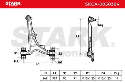 носач, окачване на колелата STARK SKCA-0050384