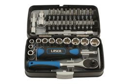 Laser Tools Socket & Bit Set 1/4"D 38pc