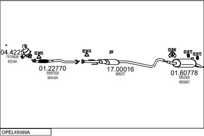 SISTEM DE ESAPAMENT MTS OPEL49589A019117
