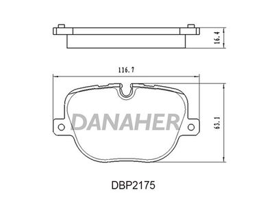 DANAHER DBP2175 Тормозные колодки и сигнализаторы  для LAND ROVER RANGE ROVER III (L322) 4.4 D 4x4