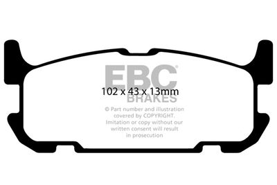 Комплект тормозных колодок, дисковый тормоз EBC Brakes DP1685 для MAZDA MX-5