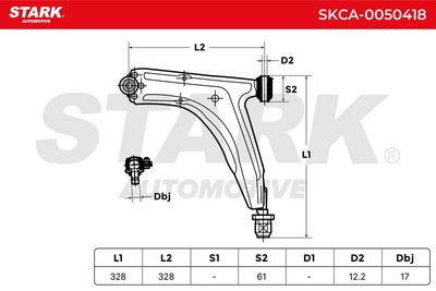 носач, окачване на колелата STARK SKCA-0050418