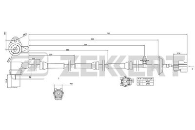 SE6118 ZEKKERT Датчик, частота вращения колеса