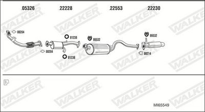 SISTEM DE ESAPAMENT WALKER MI65549