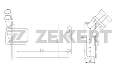 ZEKKERT MK-5020 Радіатор пічки 
