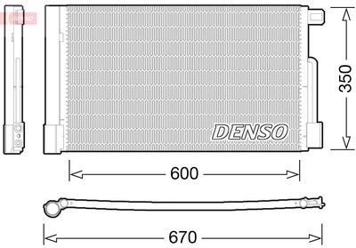 Конденсатор, кондиционер DENSO DCN01004 для PEUGEOT BIPPER