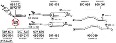 Układ wydechowy BOSAL SYS14483
