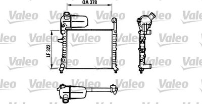 Радиатор, охлаждение двигателя VALEO 811069 для FIAT TEMPRA