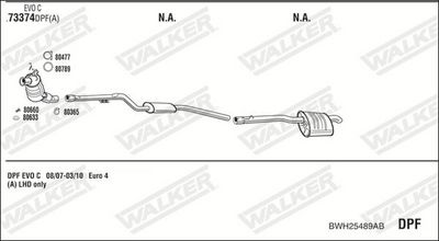 Изпускателна система WALKER BWH25489AB