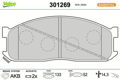 BREMSBELAGSATZ SCHEIBENBREMSE