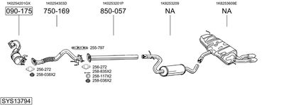SISTEM DE ESAPAMENT BOSAL SYS13794