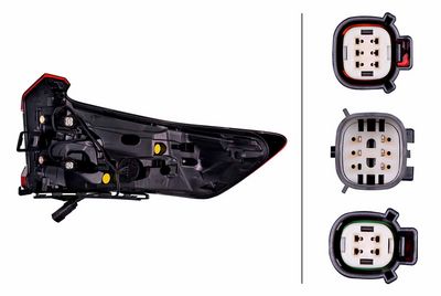 Achterlicht Links (extern, LED, achteruitrijlicht) past: VOLVO C40 10.21-