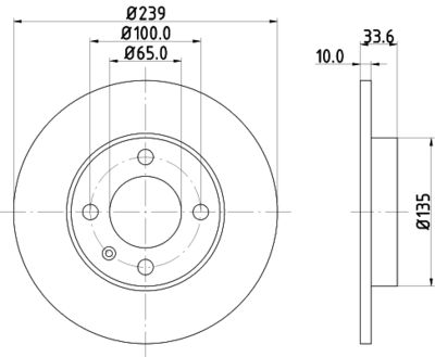 Тормозной диск HELLA 8DD 355 104-191 для SEAT AROSA