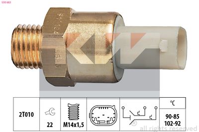TEMPERATURSCHALTER KüHLERLüFTER KW 550683
