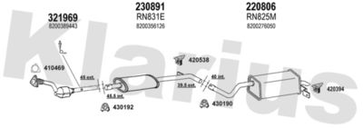 Układ wydechowy KLARIUS 720865E