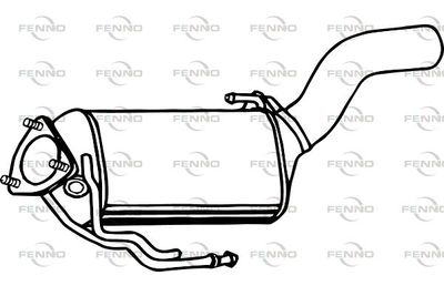 Filtr sadzy / filtr cząstek stałych, układ wydechowy FENNO 7L6254401HX