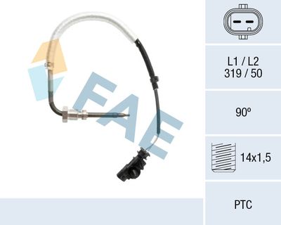 SENZOR TEMPERATURA GAZE EVACUARE FAE 68103