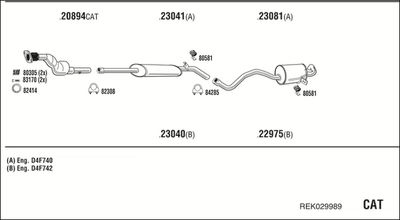 Układ wydechowy WALKER REK029989