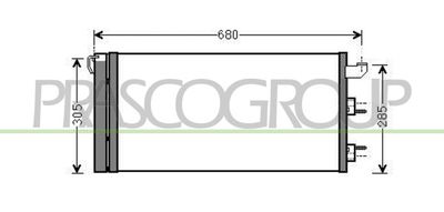 Конденсатор, кондиционер PRASCO FT122C002 для FIAT PANDA
