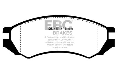 Комплект тормозных колодок, дисковый тормоз EBC Brakes DP839 для NISSAN 100NX