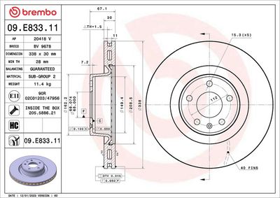 Brake Disc 09.E833.11