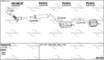 Układ wydechowy FENNO SK1224