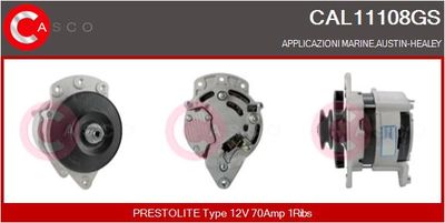 Генератор CASCO CAL11108GS для AUSTIN-HEALEY SPRITE