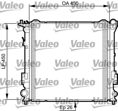 VALEO 735504 Радиатор охлаждения двигателя  для HYUNDAI ELANTRA (Хендай Елантра)