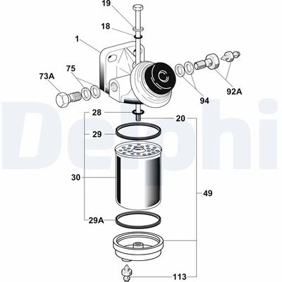 Filtr paliwa DELPHI 6260B615B