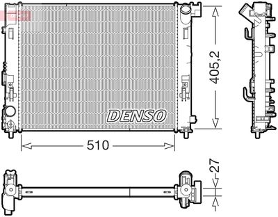 Радиатор, охлаждение двигателя DENSO DRM46076 для NISSAN JUKE