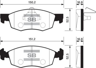 Комплект тормозных колодок, дисковый тормоз FI.BA FBP1198 для FIAT DOBLO