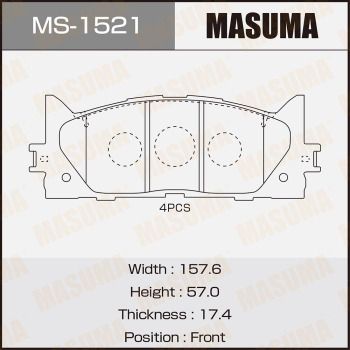MASUMA MS-1521 Тормозные колодки барабанные  для LEXUS ES (Лексус Ес)
