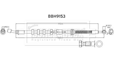 спирачен маркуч BORG & BECK BBH9153