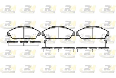 ROADHOUSE 2341.02 Тормозные колодки и сигнализаторы для HONDA ACCORD IV (CB) 2.2 i 16V Automatik (CB7)